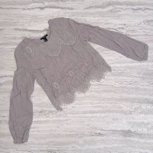 FOREVER 21 Lace Cropped Top - Picture 1 of 4